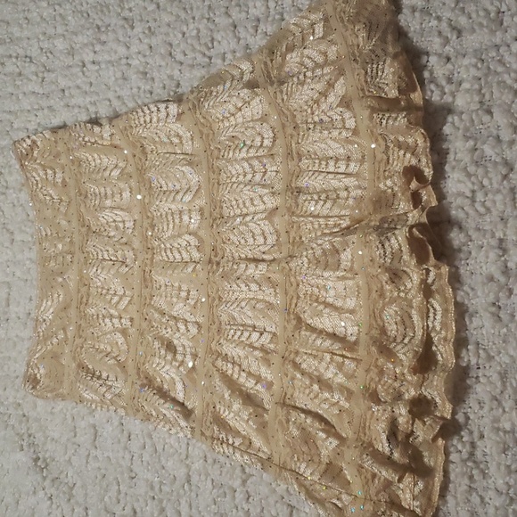 Joseph Ribkoff women's vintage sequin gold skirt size 8 - Picture 1 of 7